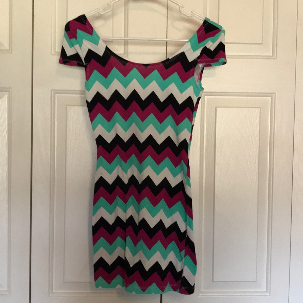Charlotte Russe Bodycon Chevron Zig Zag Dress